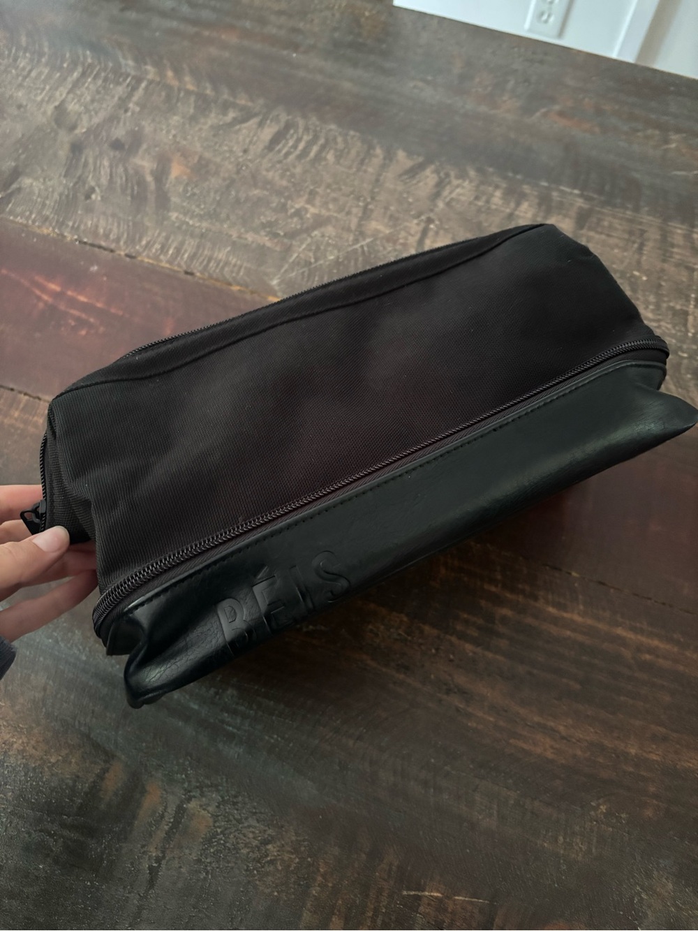 BEIS Black Travel Cosmetic Dopp Kit